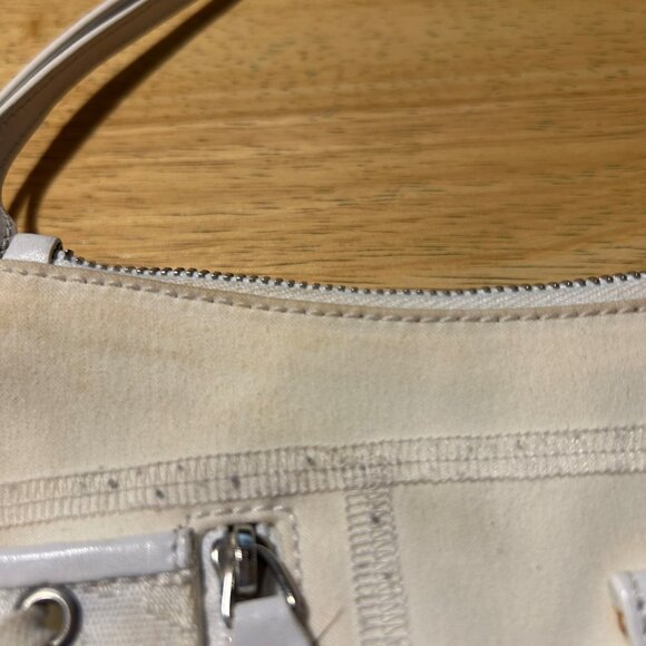 Womens Christian Dior Laced Surf BO N 0044 Off-White Canvas Leather Handbag - Picture 11 of 16